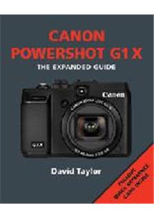 Canon PowerShot G1X manual. Camera Instructions.